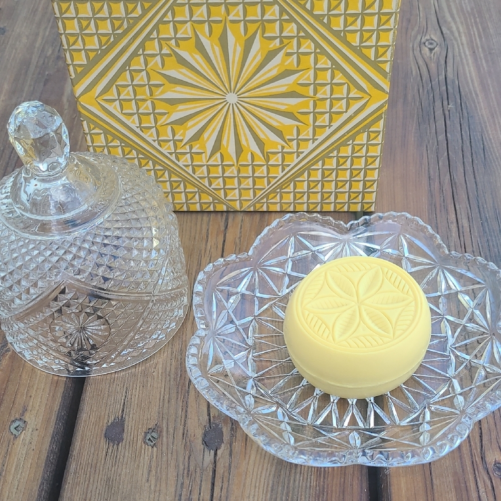 Avon Glass Cloche with Hostess Soap